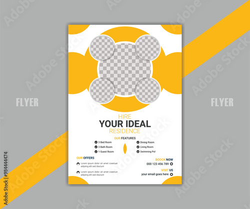 This is a Real estate  flyer with unique, and modern, simple design


