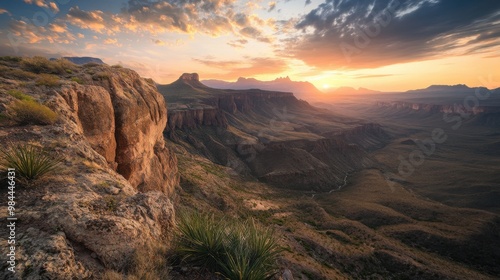 Majestic Landscape of Big Bend National Park Captured with Nikon D850: A National Geographic Style Composition. 