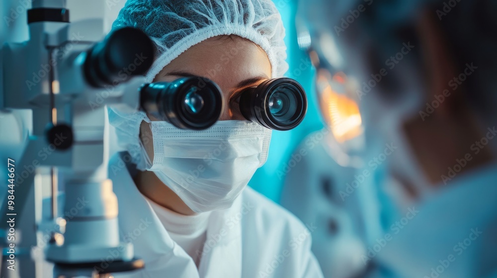 optometrist evaluating the patient's vision and prescription optometrist evaluating the patient's vision and prescription