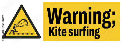ISO warning safety signs master landscape text variation_warning ; kite surfing landscape size 1/2 a4,a3,a2,a1	
