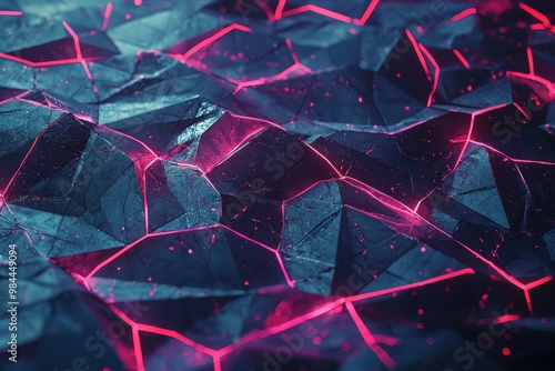 Glowing abstract fractal pattern with pink and blue hues