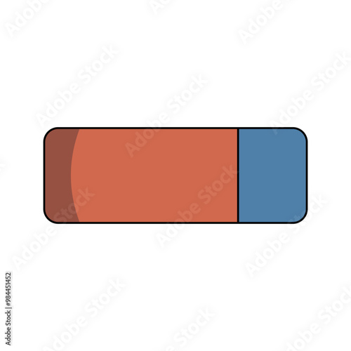 Eraser for pen and pencil, vector design
