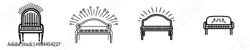 The illustration shows a pipe organ in a line drawing style.