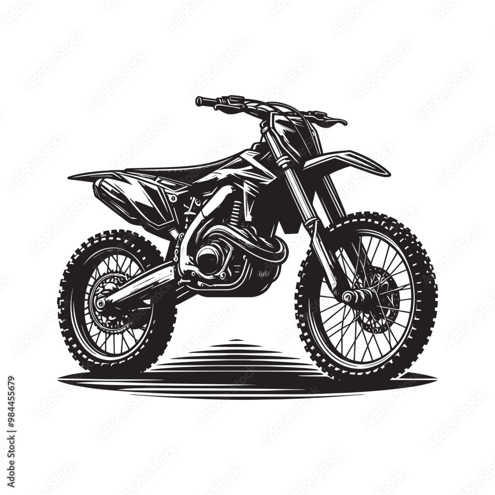 Dirty Bike silhouette Vector Illustration Dirty Bike silhouette Vector Illustration