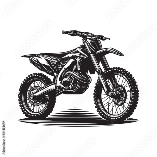 Dirty Bike silhouette  Vector Illustration