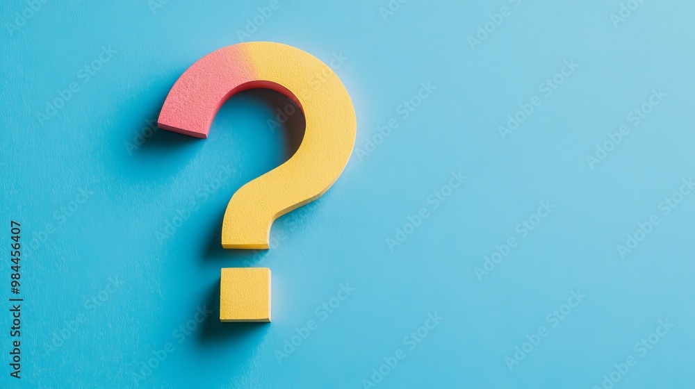 A question mark symbol represents help, information, and solutions. It's used for FAQs, quizzes, tests, surveys, support, and decision-making. The design features a simple cutout question mark on A question mark symbol represents help, information, and solutions. It's used for FAQs, quizzes, tests, surveys, support, and decision-making. The design features a simple cutout question mark on
