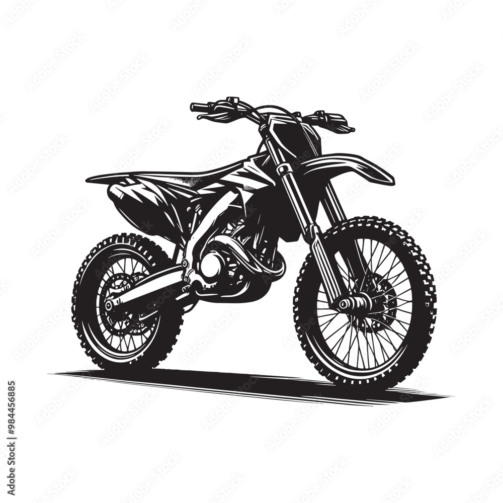 Obraz premium Dirty Bike silhouette Vector Illustration