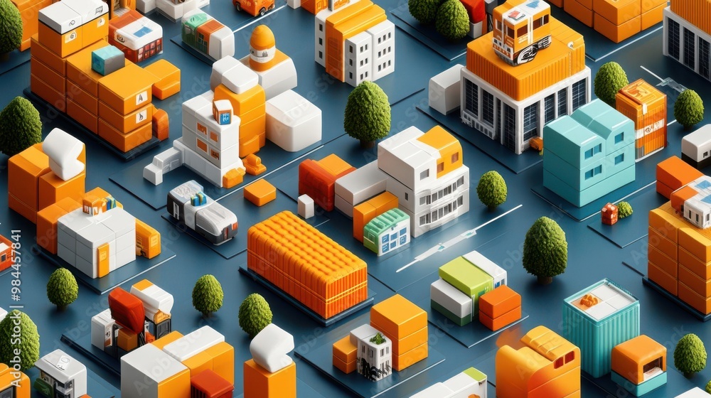 Obraz premium Illustrate a top-down view of a strategic Risk Management board game