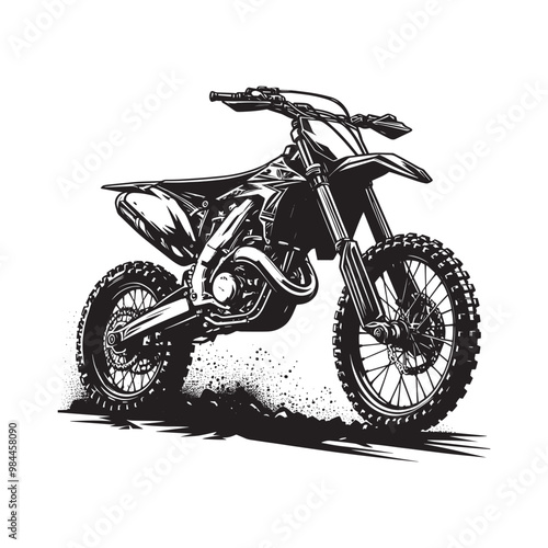 Dirty Bike silhouette  Vector Illustration