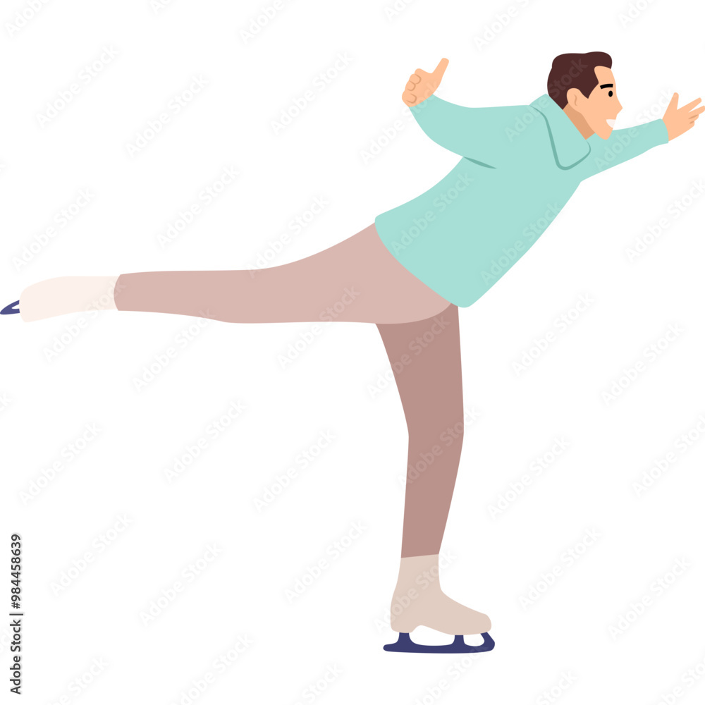 Ice Skater Vector Illustration Ice Skater Vector Illustration