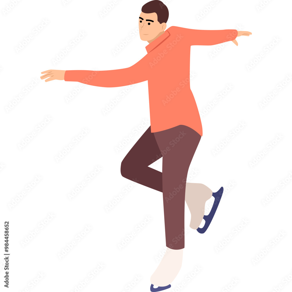 Ice Skater Vector Illustration Ice Skater Vector Illustration