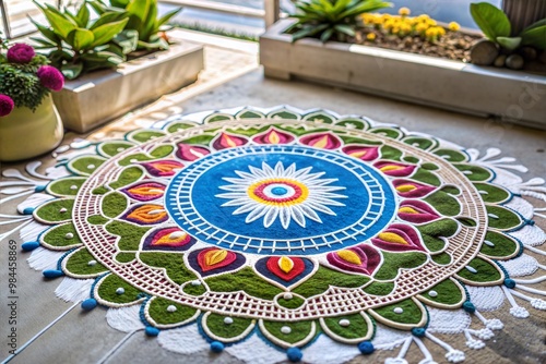 Colorful Rangoli Design for Diwali