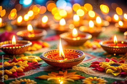 Diwali Celebration with Fireworks and Lights