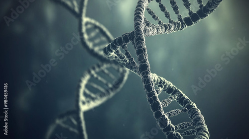 Detailed View of Bacterial DNA Structure and Genetic Mapping photo