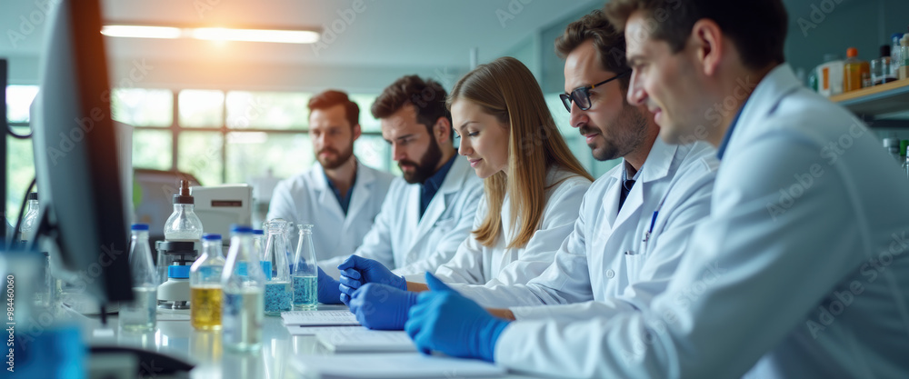 Cell Therapy Research Team Discussing Results in Modern Laboratory Cell Therapy Research Team Discussing Results in Modern Laboratory