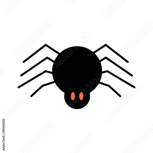 Halloween spider icon, vector design
