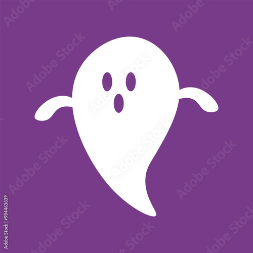 Halloween ghost icon, vector design
