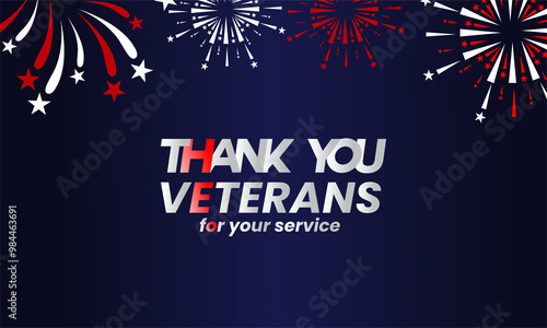 thank you veterans , honoring all who served, design vector illustration