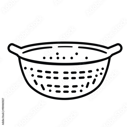 A simple colander used for draining liquids from food.