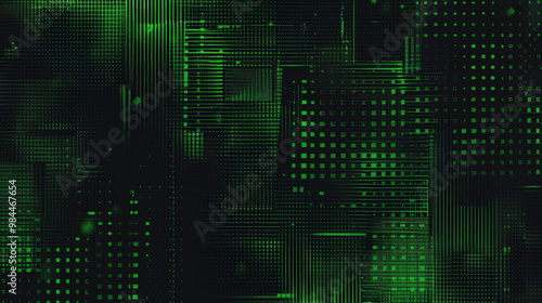 black and green halftone background