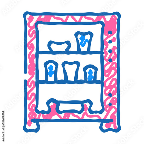 vending machine doodle icon sketch vector. vending machine sign. isolated symbol illustration