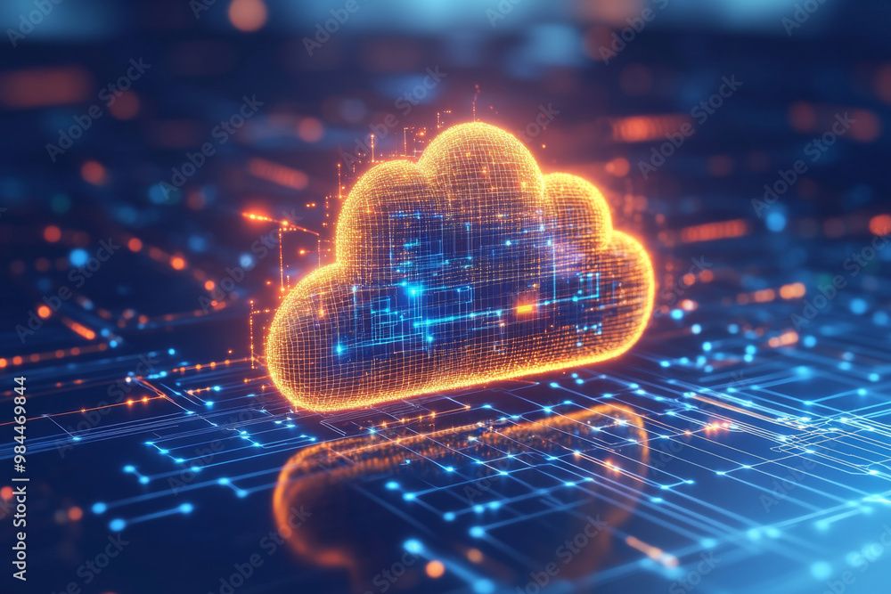 Cloud computing networking and internet concept Cloud computing networking and internet concept