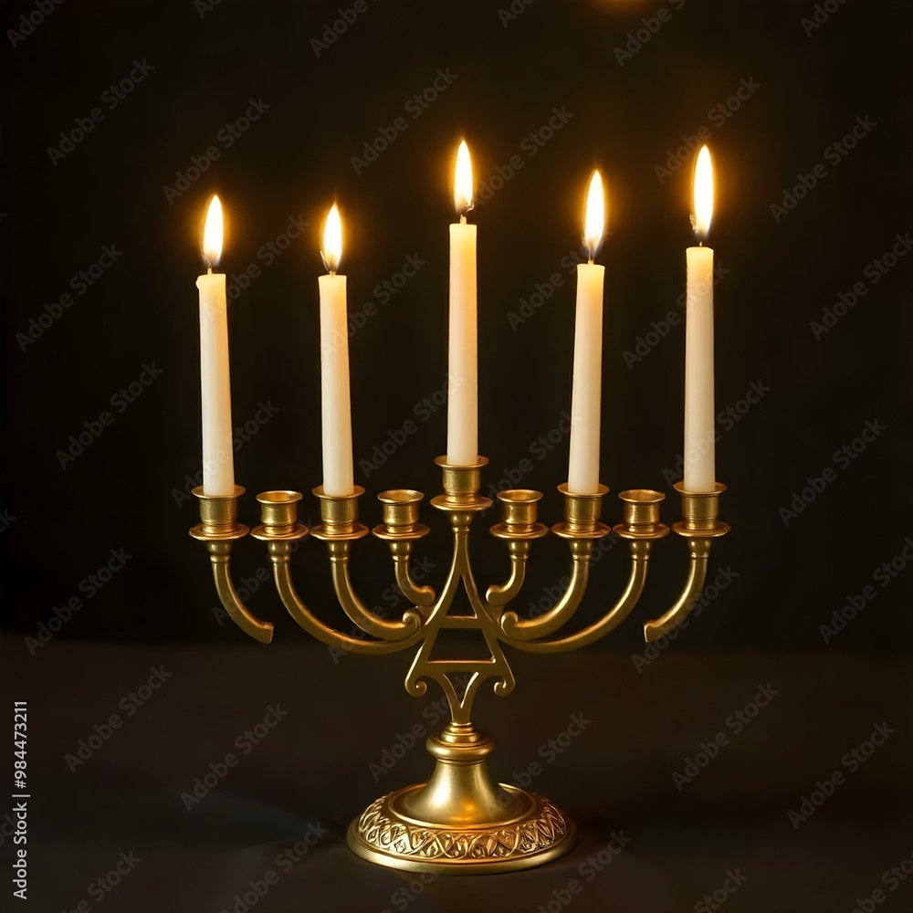 Hanukkah candlelight holder with sweets
Hanukkah candlelight holder with sweets