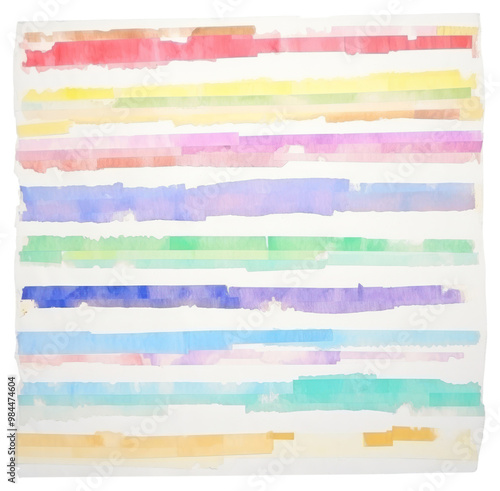 PNG Rainbow color ripped paper furniture painting canvas.