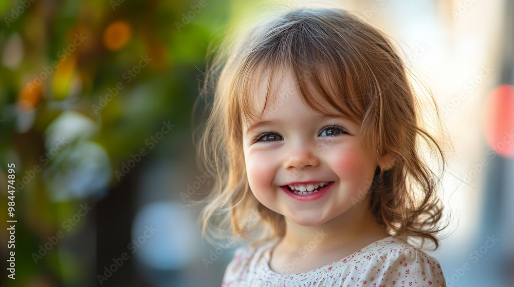 A joyous little girl, with a beaming smile, laughs heartily in an outdoor setting full of vibrant colors, exuding sheer happiness and carefree spirit. A joyous little girl, with a beaming smile, laughs heartily in an outdoor setting full of vibrant colors, exuding sheer happiness and carefree spirit.