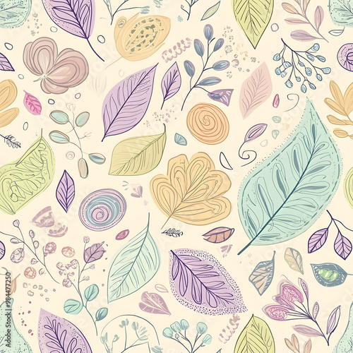 carpet or tile pattern 2D illustrator doodle wallpaper