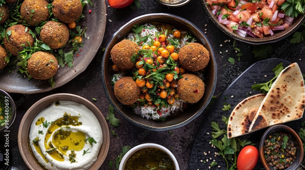 A Delicious Spread of Middle Eastern Cuisine A Delicious Spread of Middle Eastern Cuisine