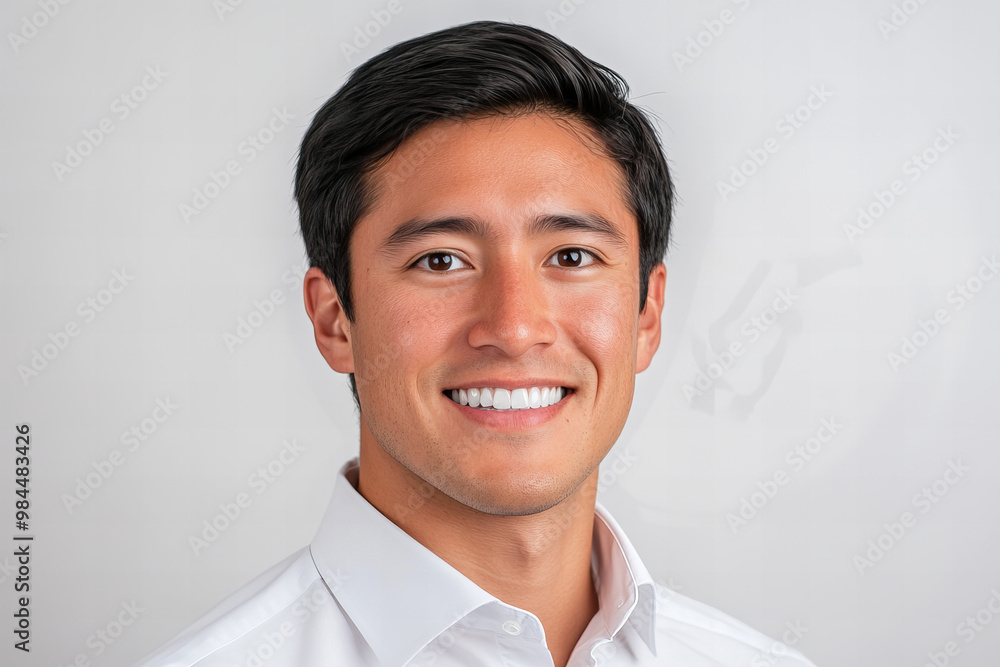 Professional Portrait of a Confident Hispanic Man in Casual Attire with Strong Facial Expression, Highlighting His Unique Style and Charismatic Presence Against a Subtle Background Professional Portrait of a Confident Hispanic Man in Casual Attire with Strong Facial Expression, Highlighting His Unique Style and Charismatic Presence Against a Subtle Background