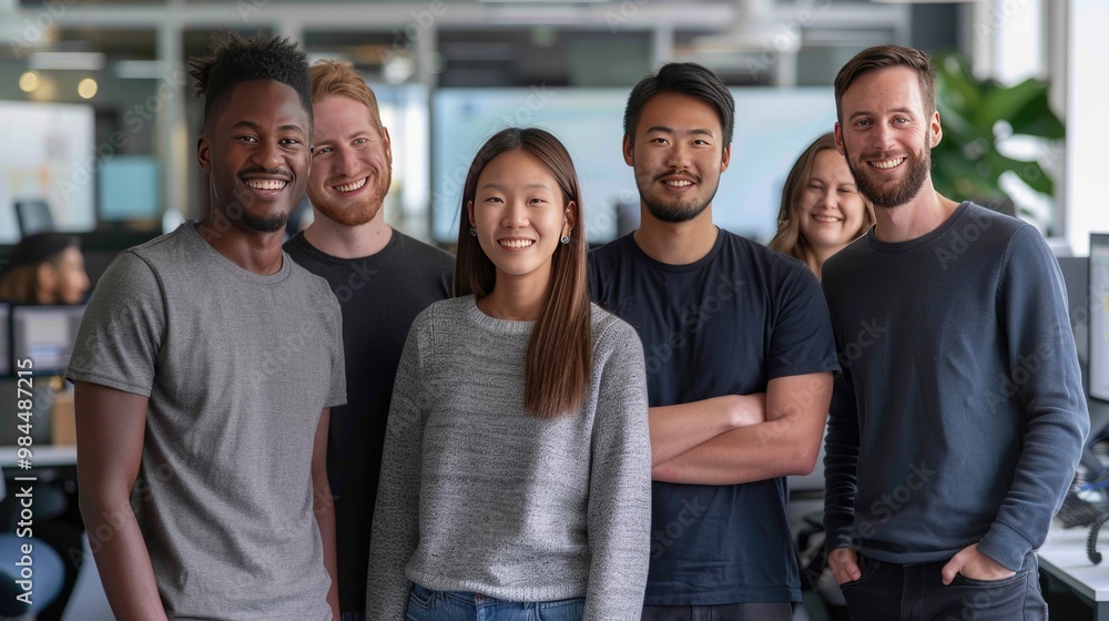 Casual Portrait of a Diverse Team of Software Developers Casual Portrait of a Diverse Team of Software Developers