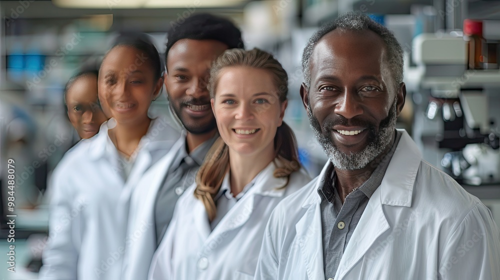 Diverse Team of Smiling Doctors in Hospital Diverse Team of Smiling Doctors in Hospital