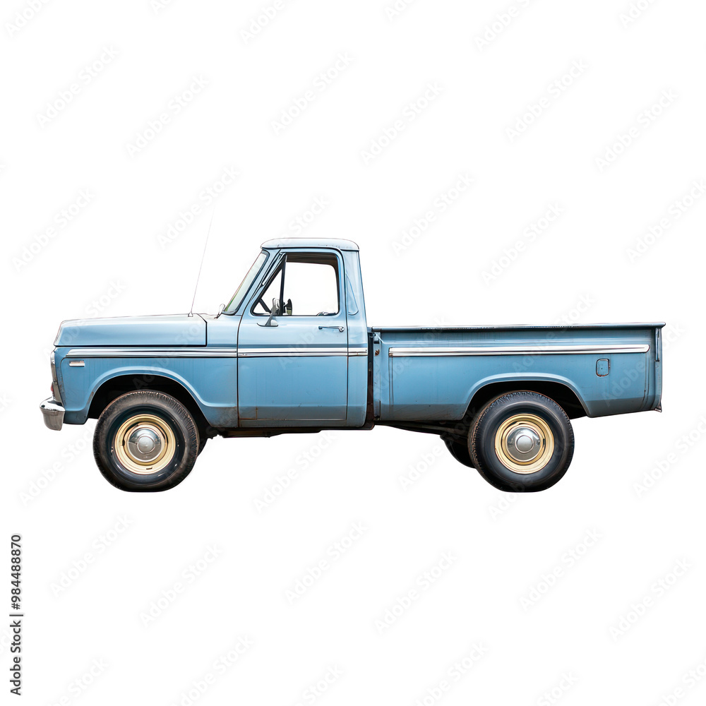 Pickup truck with open bed, isolated on a transparency background Pickup truck with open bed, isolated on a transparency background