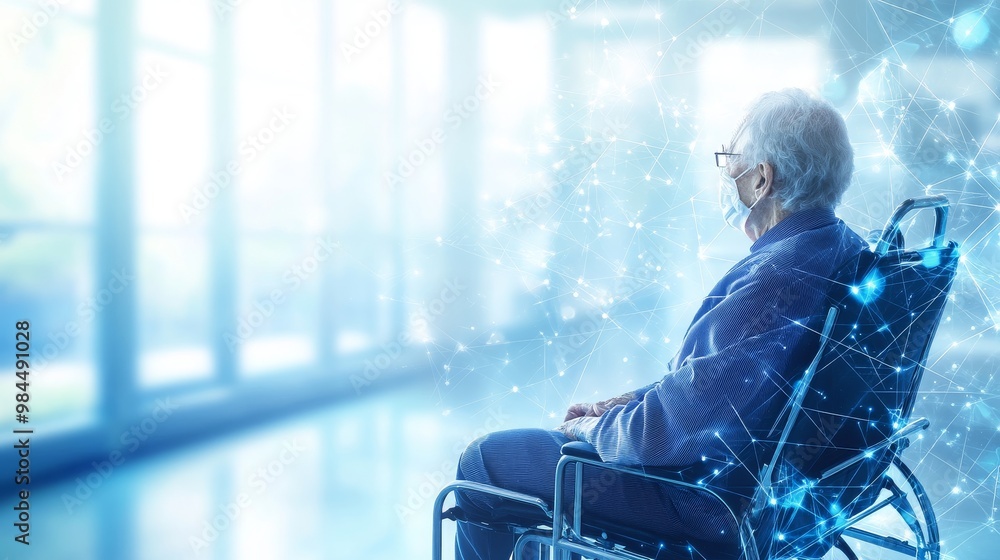 longevity healthcare background, concept: forever young, copy and text space, 16:9 longevity healthcare background, concept: forever young, copy and text space, 16:9