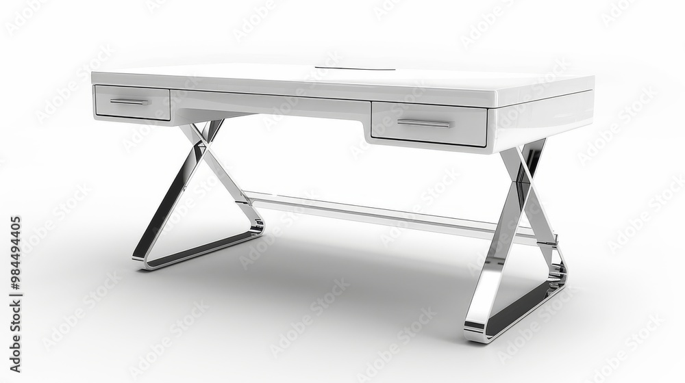 office desk with a sleek white laminate surface and two storage drawers office desk with a sleek white laminate surface and two storage drawers