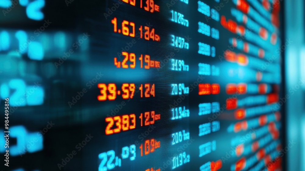 A currency exchange office in a financial district featuring multiple currencies and exchange rates on the window A currency exchange office in a financial district featuring multiple currencies and exchange rates on the window