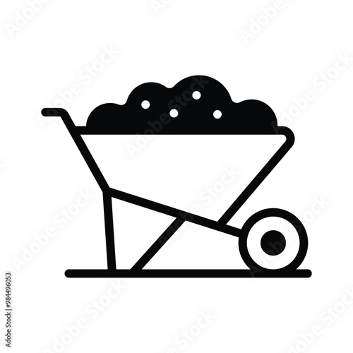 A sturdy wheelbarrow for transporting garden materials effortlessly