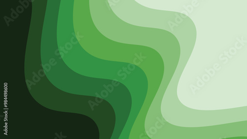Green paper cut abstract background for backdrop or presentation