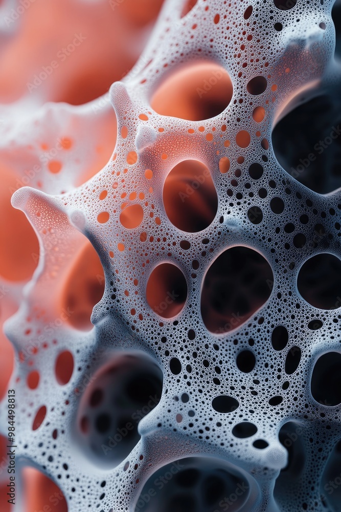 Abstract Photo of Perforated Foam-Like Texture Abstract Photo of Perforated Foam-Like Texture