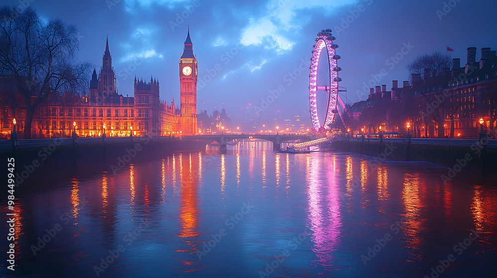 Obraz premium London Skyline at Night