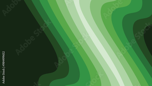 Green paper cut abstract background for backdrop or presentation