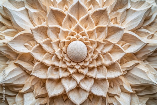 Intricate natural floral pattern with concentric layers of petals