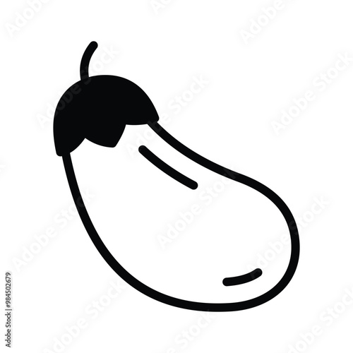 A fresh eggplant, representing homegrown produce from the garden