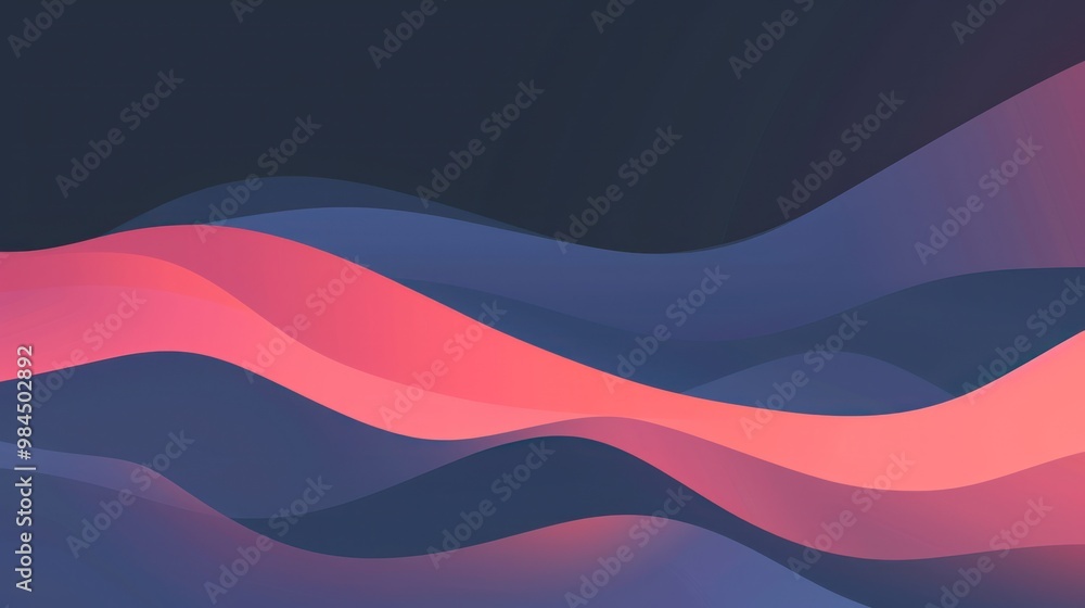 Abstract Waves in Dark Tones Abstract Waves in Dark Tones