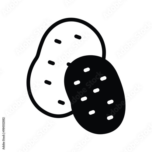 Beautifully designed potato vector, ready to use vector