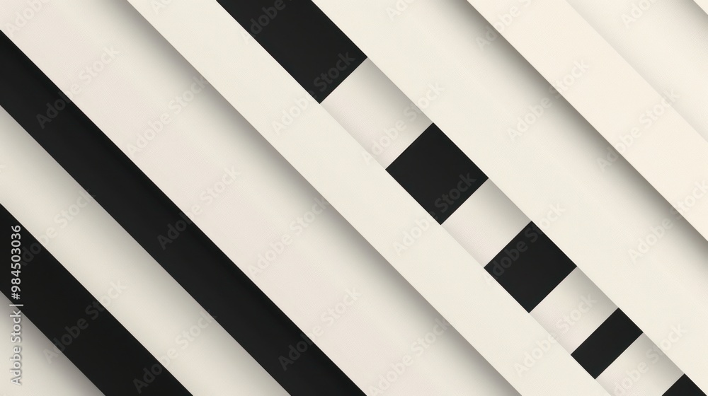 Obraz premium Abstract Geometric Design in Black and White