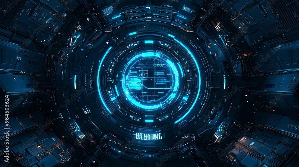 Background of loading HUD technology with black design and numerical data visualization, digital, futuristic Background of loading HUD technology with black design and numerical data visualization, digital, futuristic
