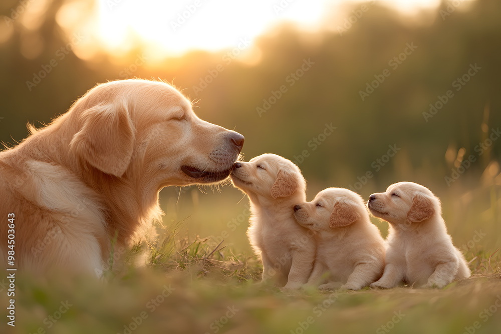 Mother Golden Retriever with Newborn Pups | Heartwarming Bond and Care for Puppies Mother Golden Retriever with Newborn Pups | Heartwarming Bond and Care for Puppies